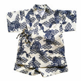 Okiddo Seikaiha and Dragon Boy Suit (Beige)