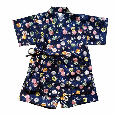 Okiddo Bronzing Uchiwa Boy/Girl Suit (Blue)