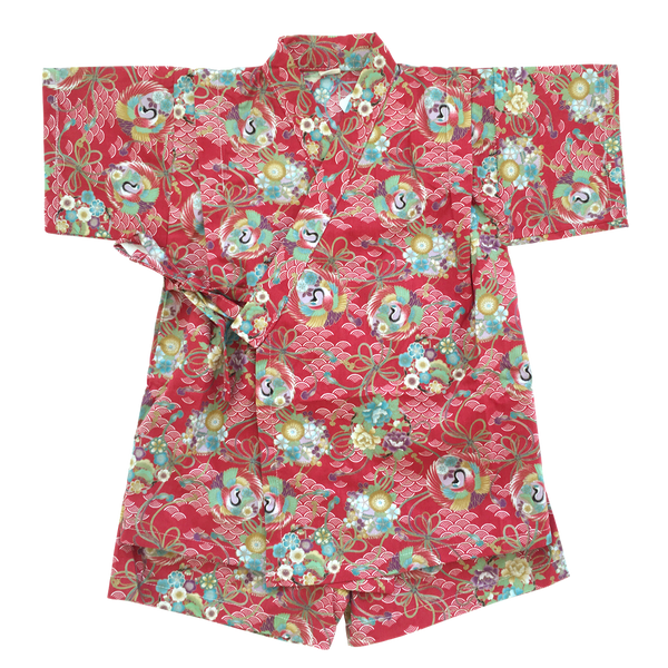 Okiddo Bronzing Round Crane Boy/Girl Suit (Red)