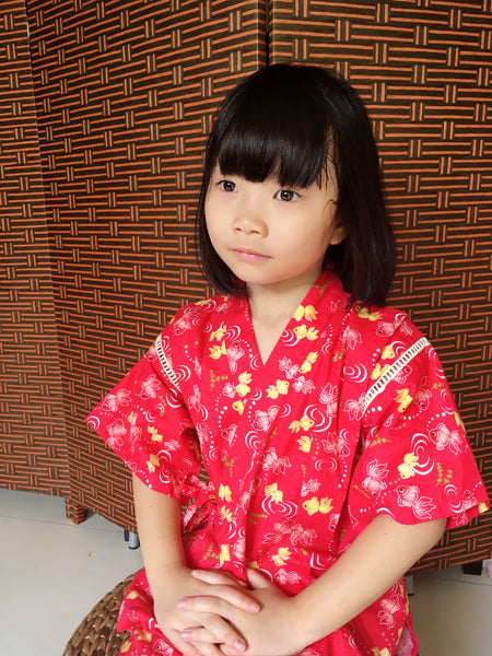 Okiddo Japanese Goldfish Girl Suit (Red)