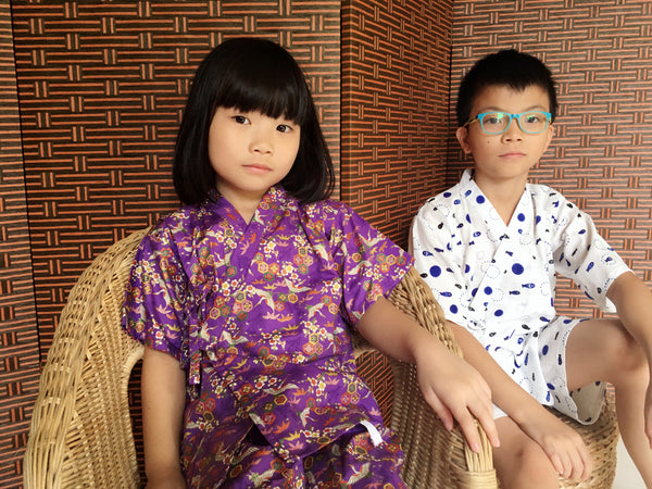 Okiddo Bronzing Crane Boy/Girl Suit (Purple)