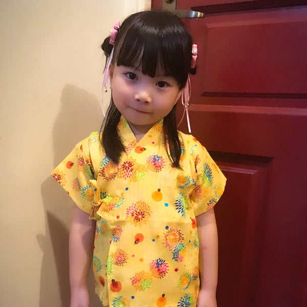 Okiddo Japanese Firework Boy/Girl Suit (Yellow)
