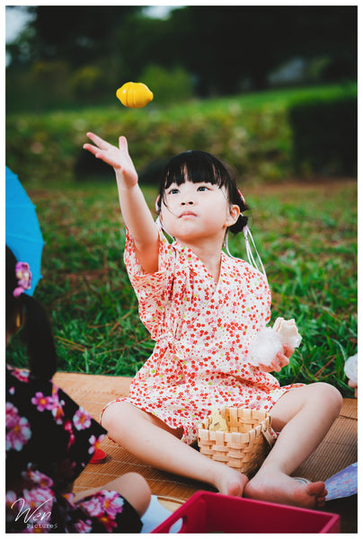 Okiddo Little Japanese Sakura Girl Suit (Beige)